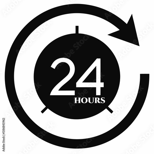 24-hour service icon 