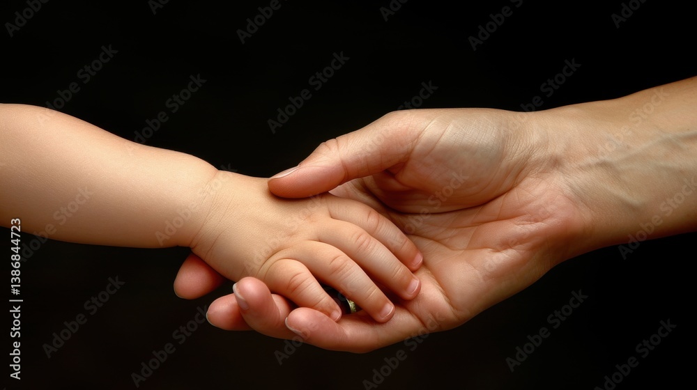 Mother holding Child Hand - Love and Connection Mother holding Child Hand - Love and Connection