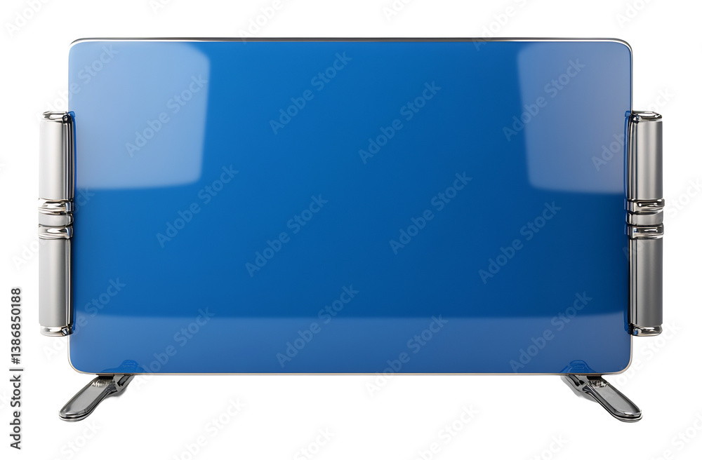 Sleek blue screen subtly glows softly modern minimalist design. AI Generated