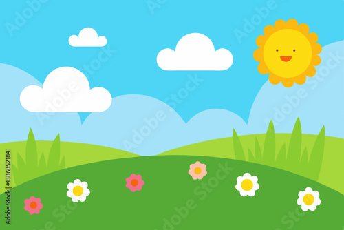 meadow with flowers