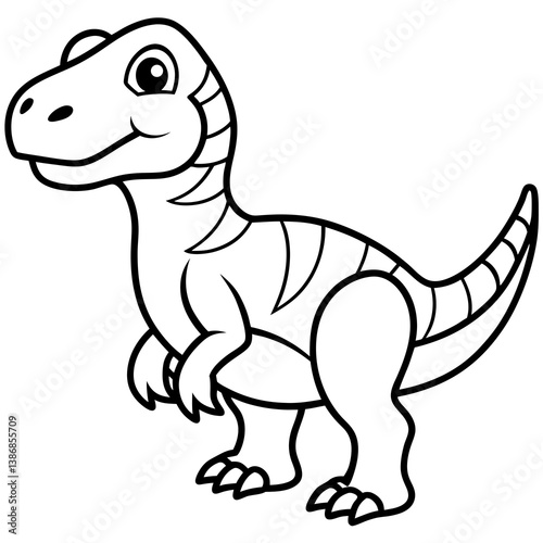 tyrannosaurus rex dinosaur vector illustration