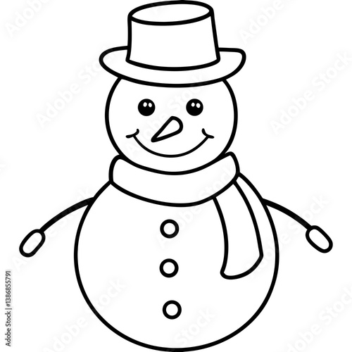 snowman on a white background