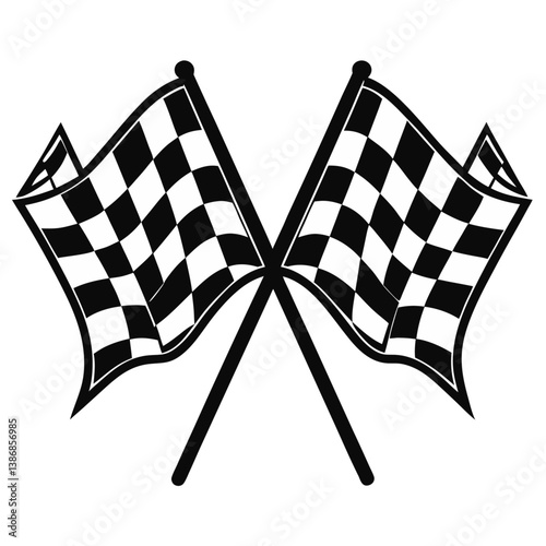 Checkered racing flags