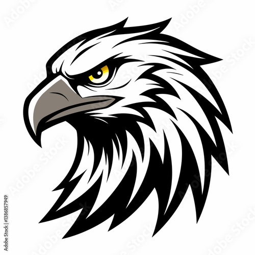 Eagle head vector art photo