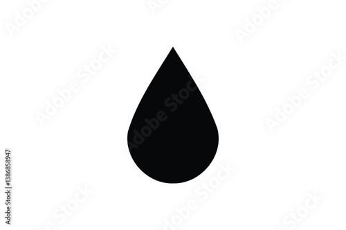 Drop icon silhouette
