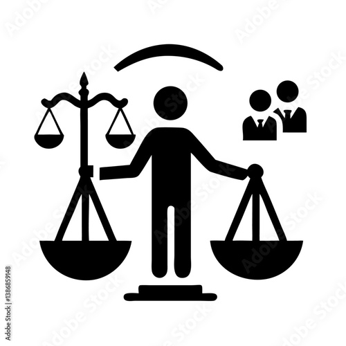 Justice symbol, scales of justice
