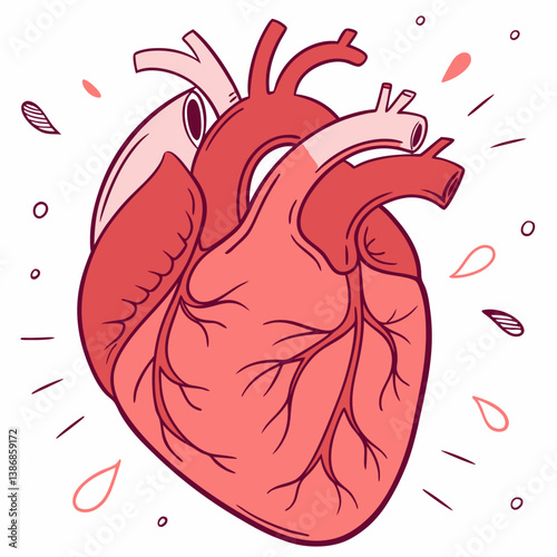 Illustration of heart vector art