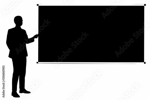 business man with blank board