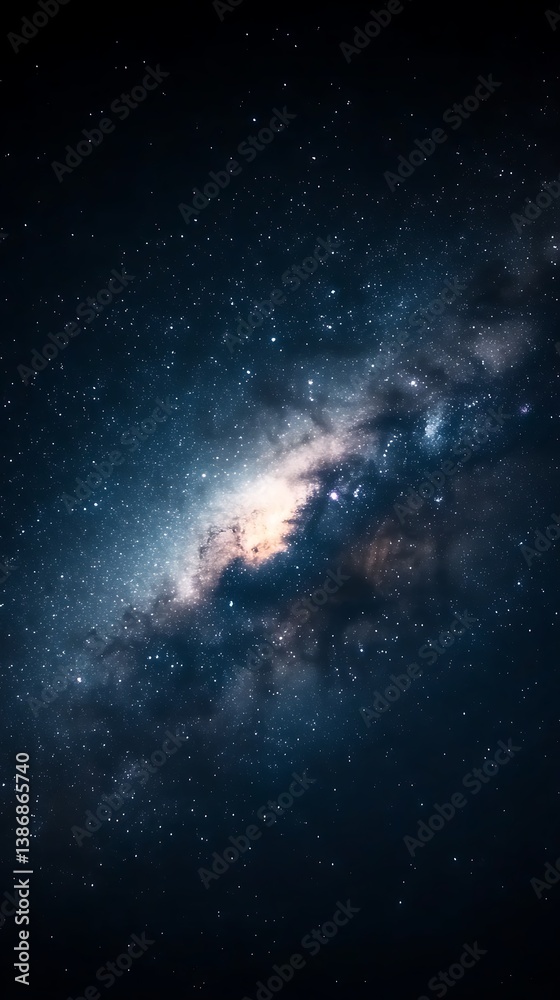 Fototapeta premium Enchanting view of the milky way galaxy with stars creating a magical cosmic landscape of light