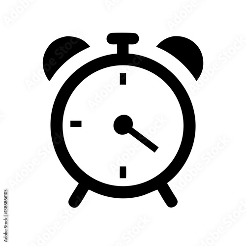 Minimalist alarm clock icon 