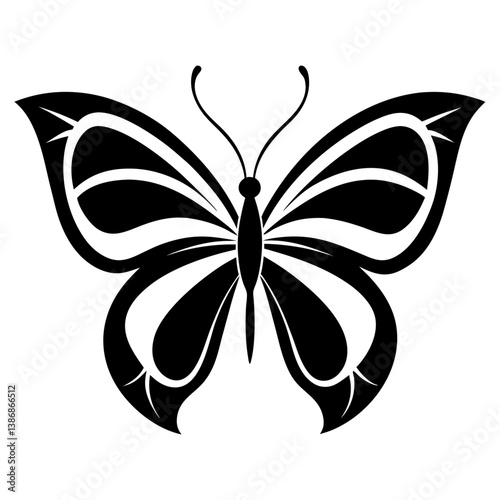 Minimalist butterfly silhouette 