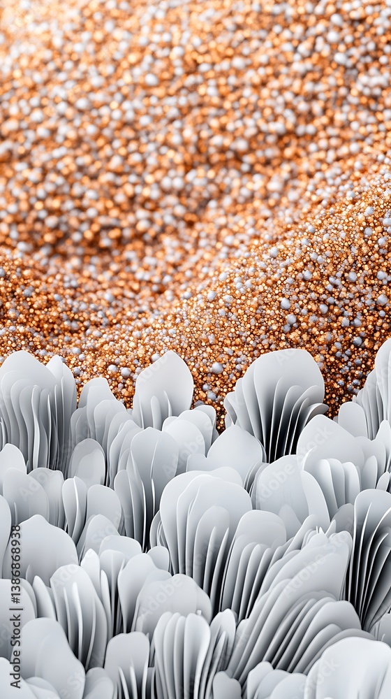 Fototapeta premium Expansive field of white flowers blooming under bright sunshine creating a serene and peaceful scene