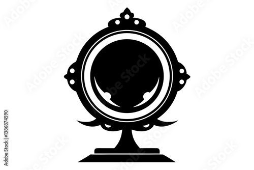 oracle mirror silhouette vector illustration