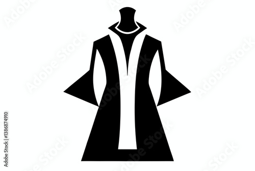 ceremonial robe silhouette vector illustration