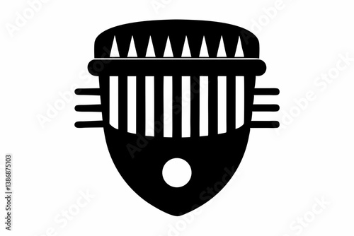 kalimba silhouette vector illustration