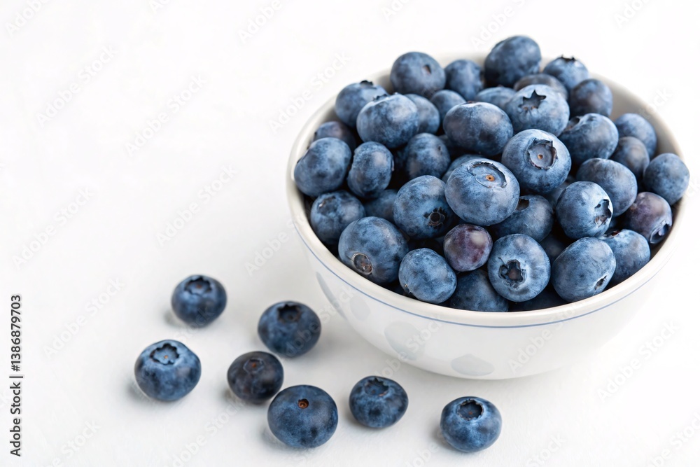 Fresh Blueberries in Bowl High-Resolution Image for Food Bloggers and Designers