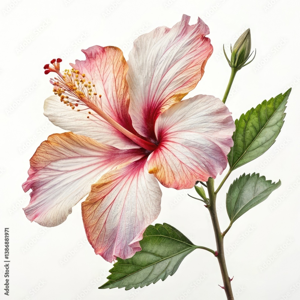 Fototapeta premium pink lily isolated on white background