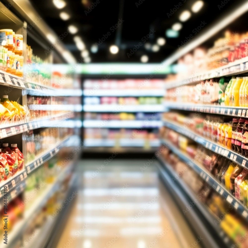 Naklejka premium shopping in supermarket