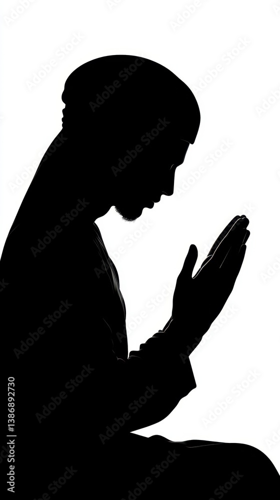 Silhouette of a Woman Praying Silhouette of a Woman Praying
