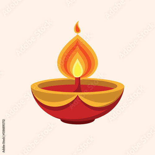 a 3d rendered diwali lamp with handmade texture fl.eps