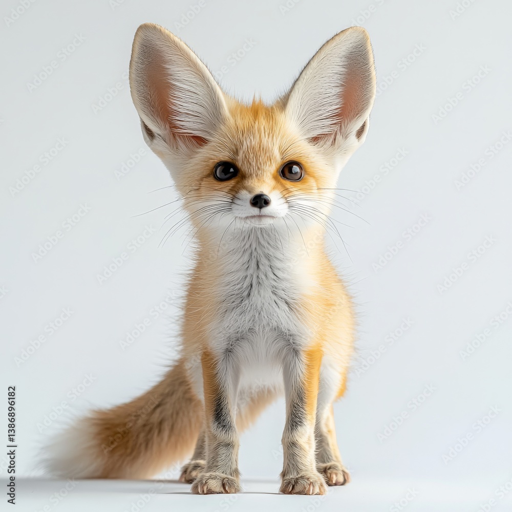 Fototapeta premium a cute little fennec fox - studio portrait