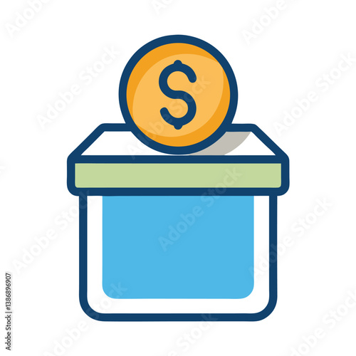 simple donation icon on white background.eps