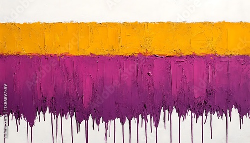 Abstract dripping paint horizontal stripes