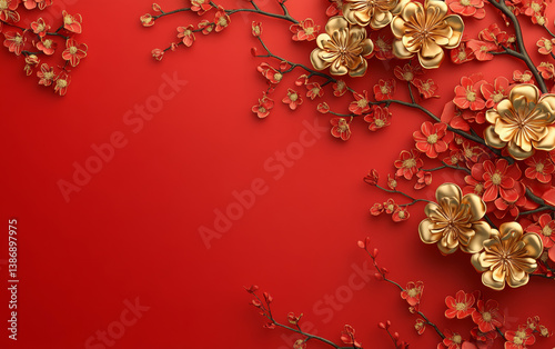 Traditional artistic background of China elements