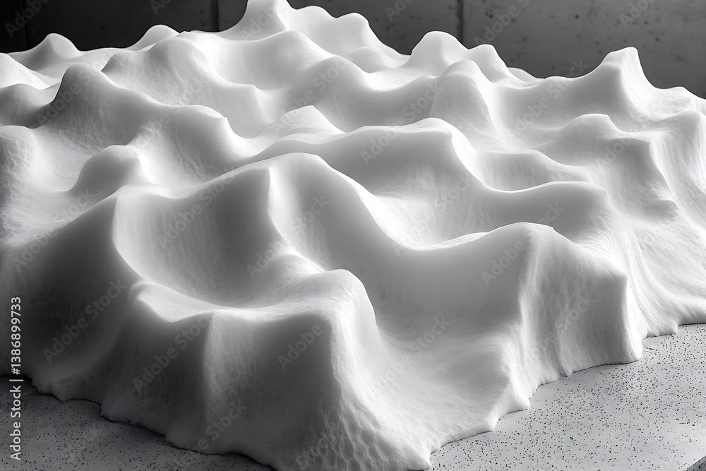 Obraz premium Abstract sculpted form on concrete