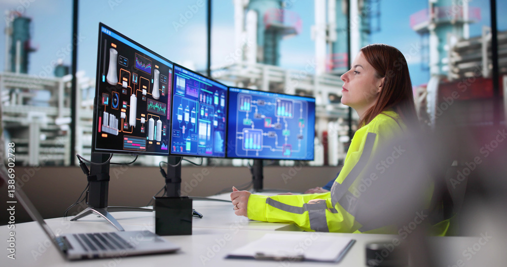 Diverse Oil And Gas Engineering Group Checking Efficiency