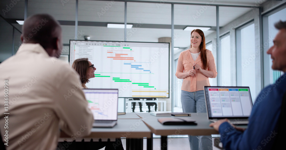 African American Woman Leading Diverse Team