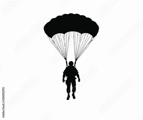 Soldier & Paratrooper Silhouette Set