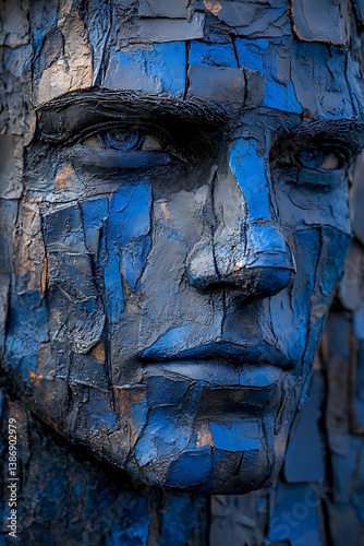 Abstract Face Art Close-up