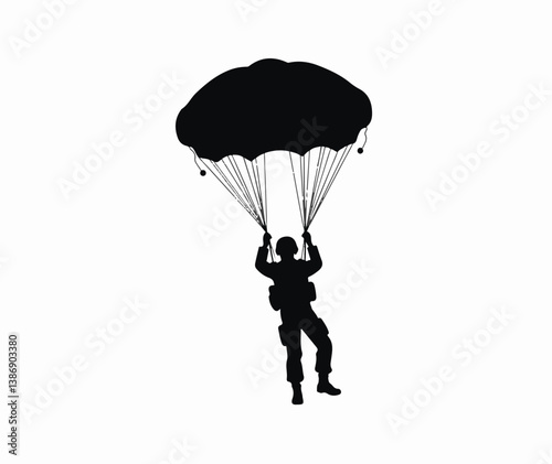 Soldier & Paratrooper Silhouette Set
