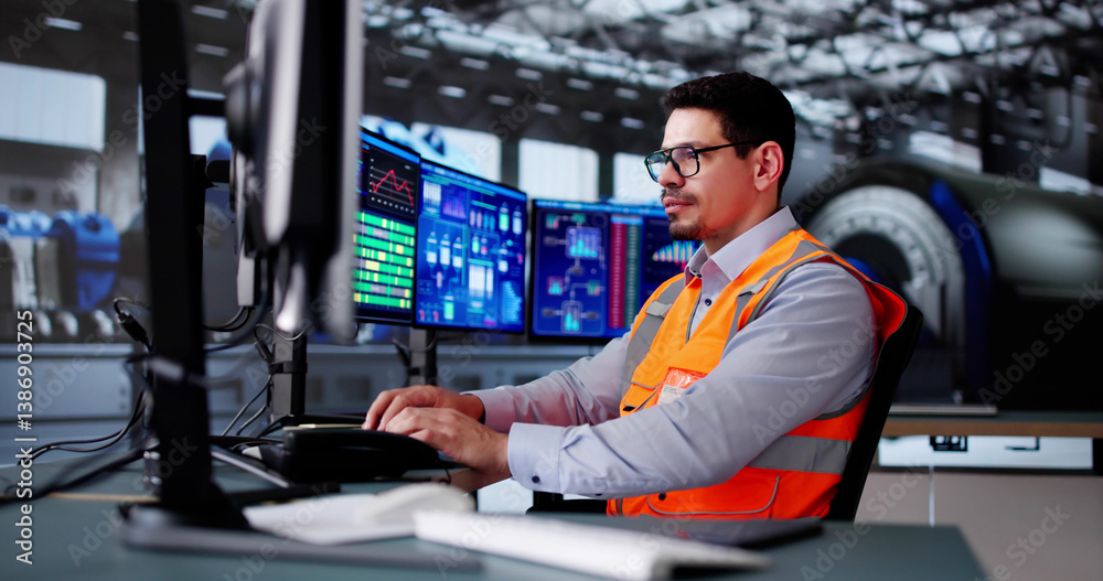 Latino Engineer Monitors Oil Refinery Plant's SCADA System