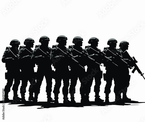 Soldier & Paratrooper Silhouette Set