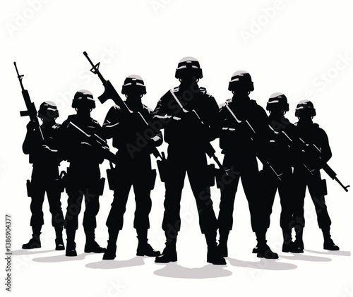 Soldier & Paratrooper Silhouette Set