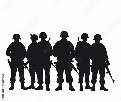 Soldier & Paratrooper Silhouette Set