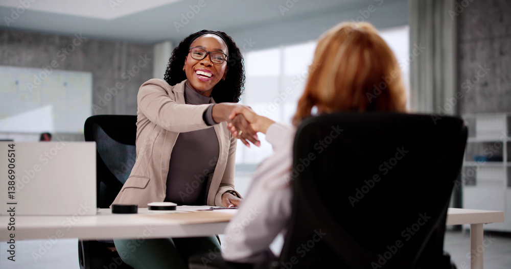 Successful Consulting Firm Owner Shaking Hands
