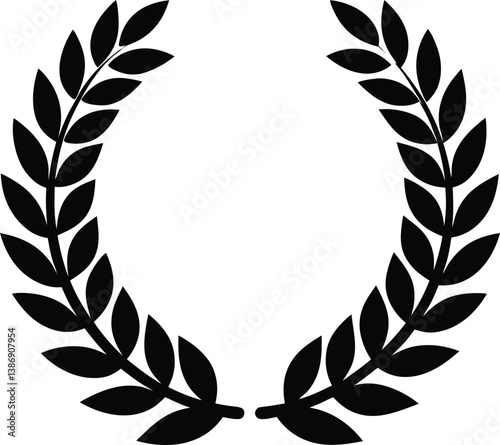 laurel wreath award vector illustration