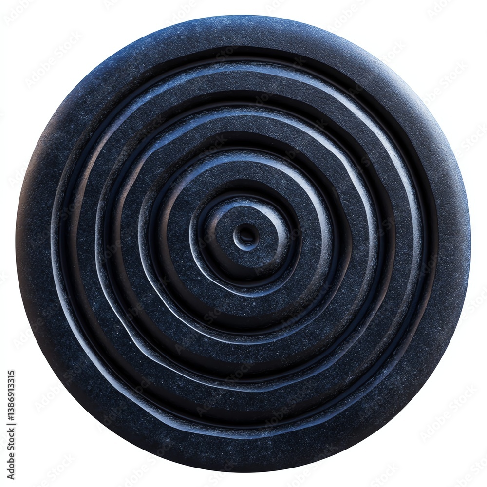 Abstract circular design with spiral grooves in dark texture. Abstract circular design with spiral grooves in dark texture.
