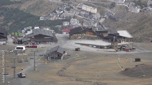Sierra Nevada ski resort. High quality 4k footage