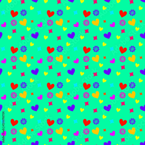 seamless pattern with hearts