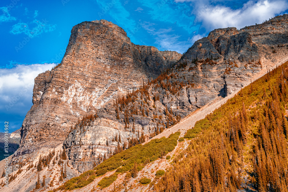 Summer at Lake Moraine - Vibrant Reflections and Rugged Canadian Rockies