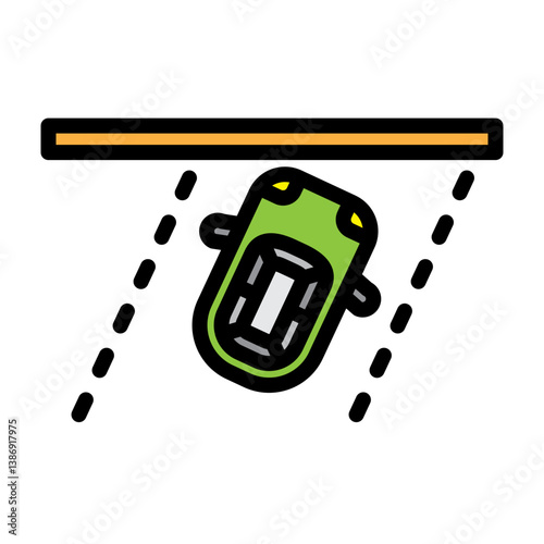 Parking Lot Vector Filled Icon Design