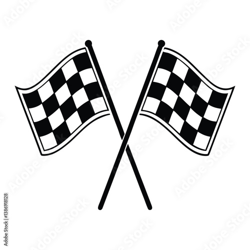 Racing flag vector illustration