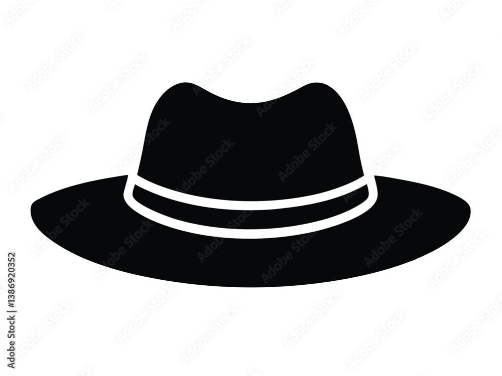 Cowboy Hat icon, Stetson Hat vector silhouette, Cowboy Hat clipart vector Cowboy Hat icon, Stetson Hat vector silhouette, Cowboy Hat clipart vector