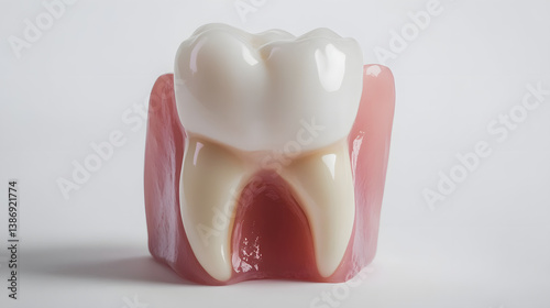 Close-up image of an infected tooth showing visible signs of decay and gum inflammation ideal for dental care oral health issues toothache treatment and medical