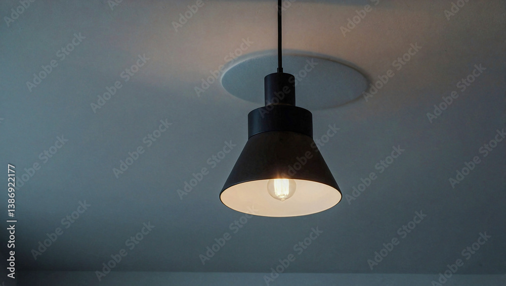 custom made wallpaper toronto digitalMinimalist hanging ceiling lamp, modern design.