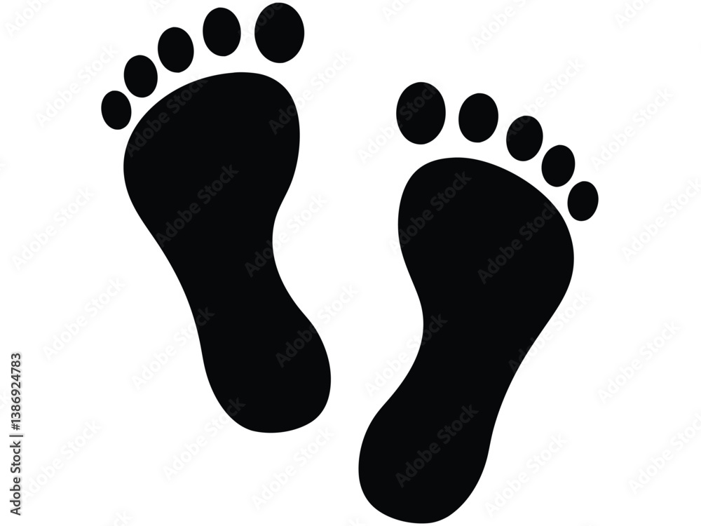 Footprint Silhouette Vector, Footprint Silhouette Clipart, Footprint Silhouette Icon Vector. Footprint Silhouette Vector, Footprint Silhouette Clipart, Footprint Silhouette Icon Vector.
